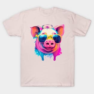 cute pig cartoon T-Shirt